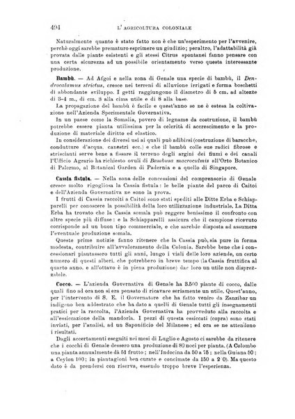 L'agricoltura coloniale organo dell'Istituto agricolo coloniale italiano e dell'Ufficio agrario sperimentale dell'Eritrea