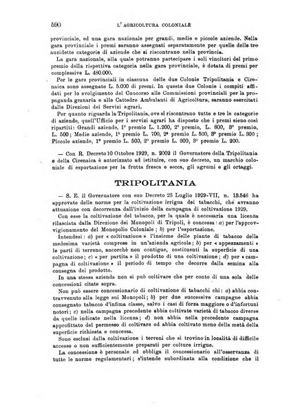 L'agricoltura coloniale organo dell'Istituto agricolo coloniale italiano e dell'Ufficio agrario sperimentale dell'Eritrea