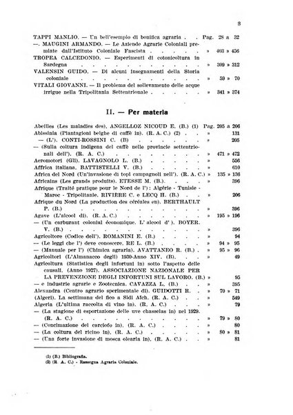 L'agricoltura coloniale organo dell'Istituto agricolo coloniale italiano e dell'Ufficio agrario sperimentale dell'Eritrea