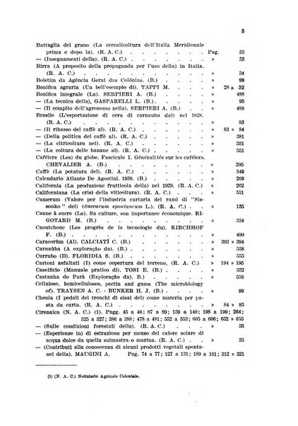 L'agricoltura coloniale organo dell'Istituto agricolo coloniale italiano e dell'Ufficio agrario sperimentale dell'Eritrea