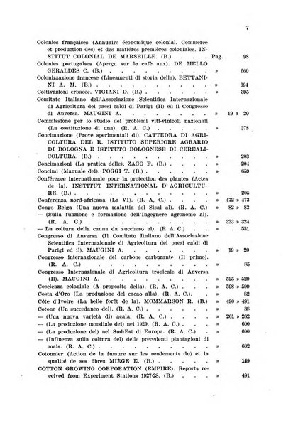 L'agricoltura coloniale organo dell'Istituto agricolo coloniale italiano e dell'Ufficio agrario sperimentale dell'Eritrea