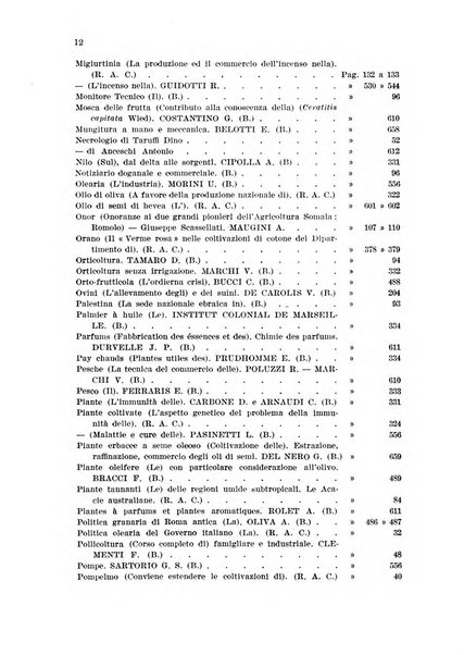 L'agricoltura coloniale organo dell'Istituto agricolo coloniale italiano e dell'Ufficio agrario sperimentale dell'Eritrea