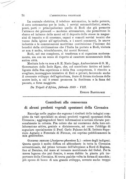 L'agricoltura coloniale organo dell'Istituto agricolo coloniale italiano e dell'Ufficio agrario sperimentale dell'Eritrea