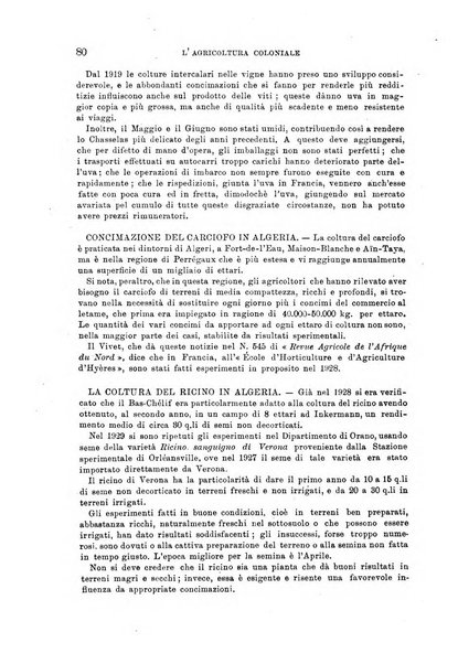 L'agricoltura coloniale organo dell'Istituto agricolo coloniale italiano e dell'Ufficio agrario sperimentale dell'Eritrea