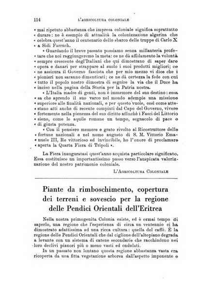 L'agricoltura coloniale organo dell'Istituto agricolo coloniale italiano e dell'Ufficio agrario sperimentale dell'Eritrea