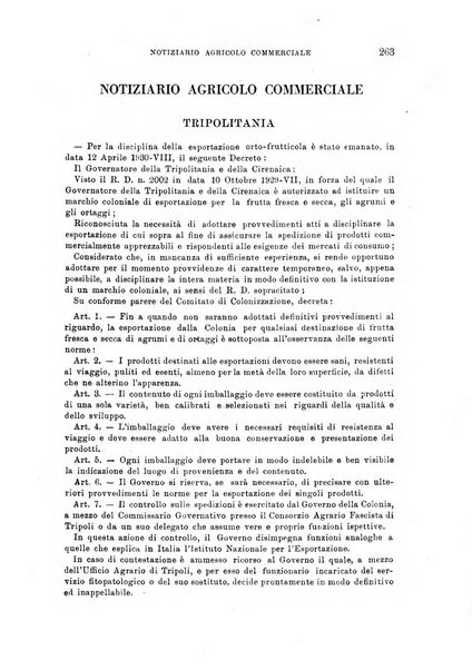 L'agricoltura coloniale organo dell'Istituto agricolo coloniale italiano e dell'Ufficio agrario sperimentale dell'Eritrea