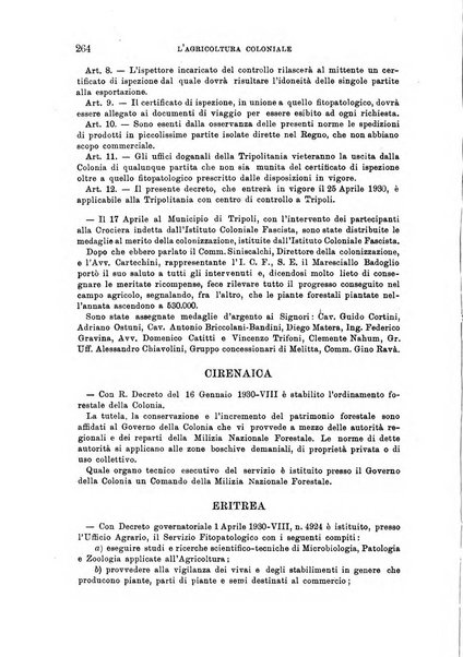 L'agricoltura coloniale organo dell'Istituto agricolo coloniale italiano e dell'Ufficio agrario sperimentale dell'Eritrea