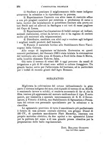 L'agricoltura coloniale organo dell'Istituto agricolo coloniale italiano e dell'Ufficio agrario sperimentale dell'Eritrea