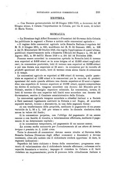 L'agricoltura coloniale organo dell'Istituto agricolo coloniale italiano e dell'Ufficio agrario sperimentale dell'Eritrea