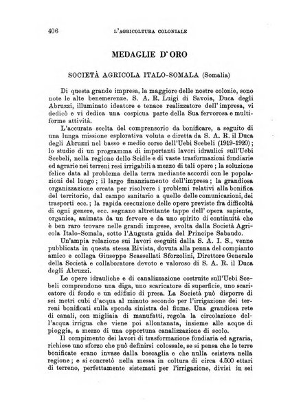 L'agricoltura coloniale organo dell'Istituto agricolo coloniale italiano e dell'Ufficio agrario sperimentale dell'Eritrea