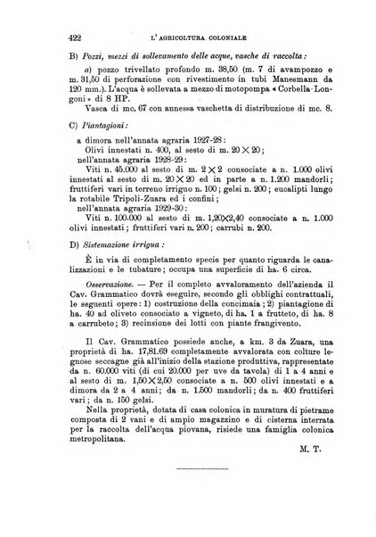 L'agricoltura coloniale organo dell'Istituto agricolo coloniale italiano e dell'Ufficio agrario sperimentale dell'Eritrea