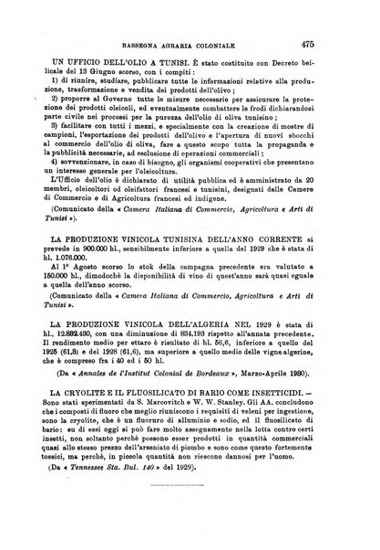 L'agricoltura coloniale organo dell'Istituto agricolo coloniale italiano e dell'Ufficio agrario sperimentale dell'Eritrea