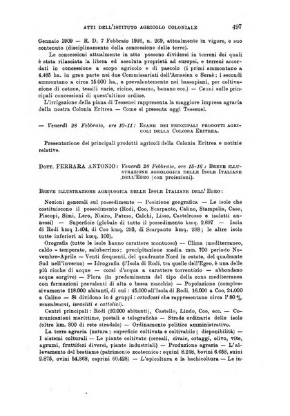 L'agricoltura coloniale organo dell'Istituto agricolo coloniale italiano e dell'Ufficio agrario sperimentale dell'Eritrea