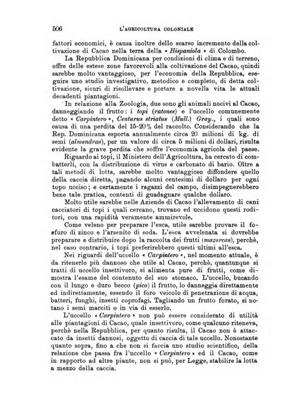 L'agricoltura coloniale organo dell'Istituto agricolo coloniale italiano e dell'Ufficio agrario sperimentale dell'Eritrea