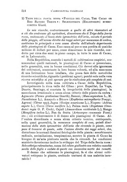 L'agricoltura coloniale organo dell'Istituto agricolo coloniale italiano e dell'Ufficio agrario sperimentale dell'Eritrea