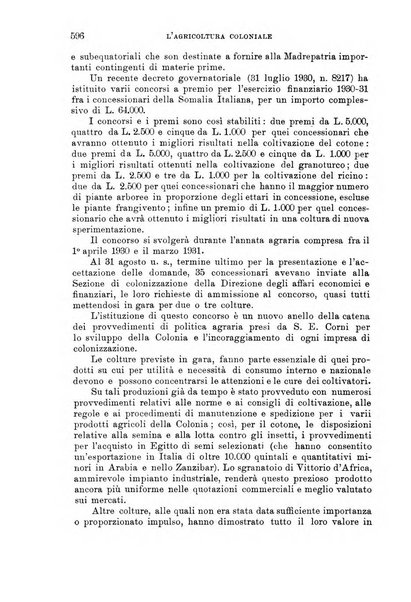 L'agricoltura coloniale organo dell'Istituto agricolo coloniale italiano e dell'Ufficio agrario sperimentale dell'Eritrea