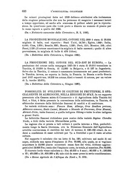 L'agricoltura coloniale organo dell'Istituto agricolo coloniale italiano e dell'Ufficio agrario sperimentale dell'Eritrea