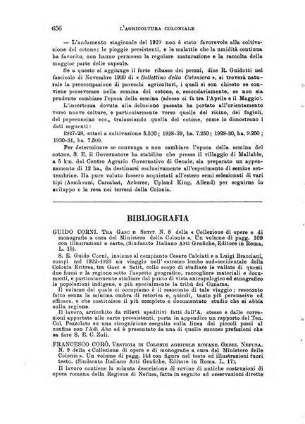 L'agricoltura coloniale organo dell'Istituto agricolo coloniale italiano e dell'Ufficio agrario sperimentale dell'Eritrea