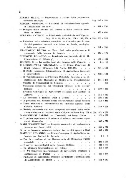 L'agricoltura coloniale organo dell'Istituto agricolo coloniale italiano e dell'Ufficio agrario sperimentale dell'Eritrea