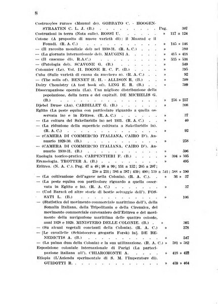 L'agricoltura coloniale organo dell'Istituto agricolo coloniale italiano e dell'Ufficio agrario sperimentale dell'Eritrea