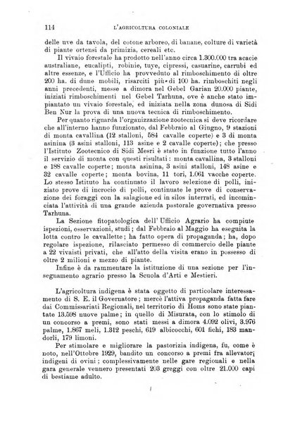 L'agricoltura coloniale organo dell'Istituto agricolo coloniale italiano e dell'Ufficio agrario sperimentale dell'Eritrea