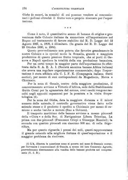 L'agricoltura coloniale organo dell'Istituto agricolo coloniale italiano e dell'Ufficio agrario sperimentale dell'Eritrea