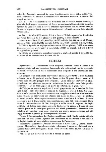 L'agricoltura coloniale organo dell'Istituto agricolo coloniale italiano e dell'Ufficio agrario sperimentale dell'Eritrea