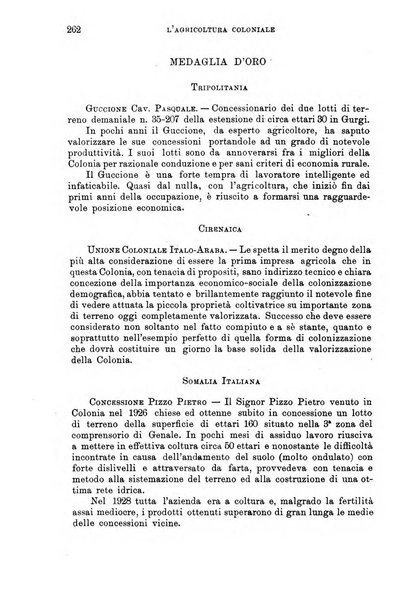 L'agricoltura coloniale organo dell'Istituto agricolo coloniale italiano e dell'Ufficio agrario sperimentale dell'Eritrea