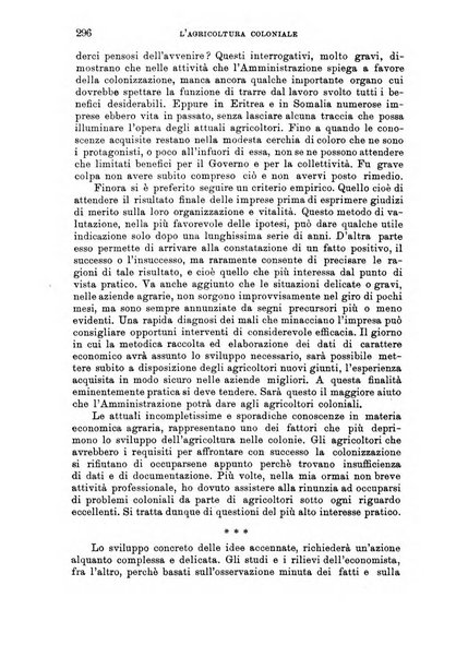 L'agricoltura coloniale organo dell'Istituto agricolo coloniale italiano e dell'Ufficio agrario sperimentale dell'Eritrea