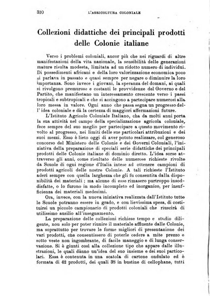 L'agricoltura coloniale organo dell'Istituto agricolo coloniale italiano e dell'Ufficio agrario sperimentale dell'Eritrea