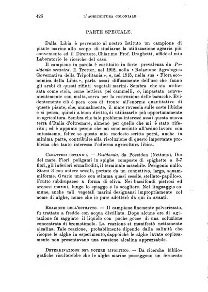 L'agricoltura coloniale organo dell'Istituto agricolo coloniale italiano e dell'Ufficio agrario sperimentale dell'Eritrea