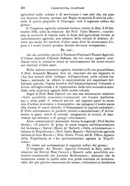 L'agricoltura coloniale organo dell'Istituto agricolo coloniale italiano e dell'Ufficio agrario sperimentale dell'Eritrea