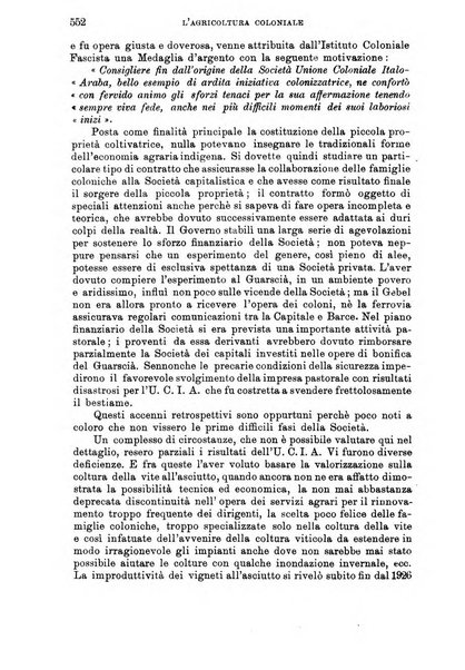 L'agricoltura coloniale organo dell'Istituto agricolo coloniale italiano e dell'Ufficio agrario sperimentale dell'Eritrea