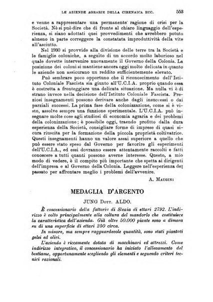 L'agricoltura coloniale organo dell'Istituto agricolo coloniale italiano e dell'Ufficio agrario sperimentale dell'Eritrea