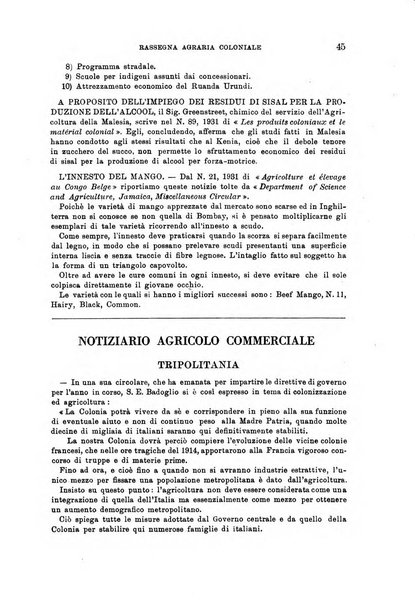 L'agricoltura coloniale organo dell'Istituto agricolo coloniale italiano e dell'Ufficio agrario sperimentale dell'Eritrea