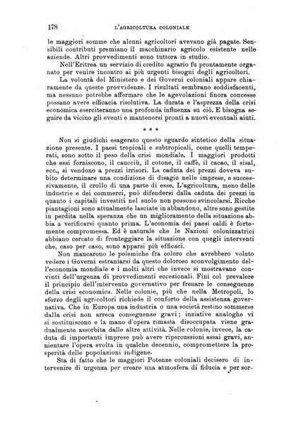 L'agricoltura coloniale organo dell'Istituto agricolo coloniale italiano e dell'Ufficio agrario sperimentale dell'Eritrea