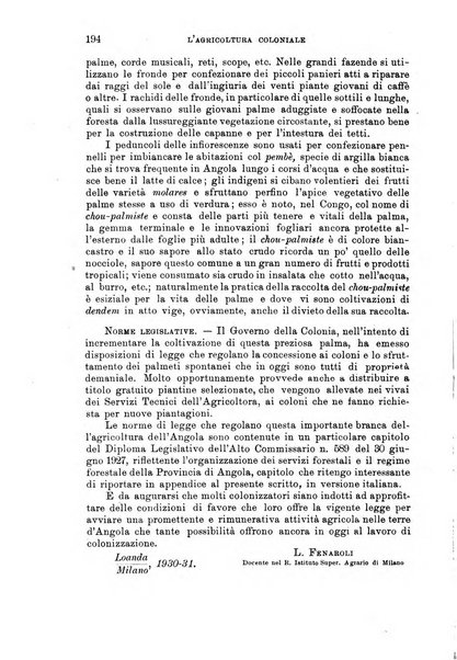 L'agricoltura coloniale organo dell'Istituto agricolo coloniale italiano e dell'Ufficio agrario sperimentale dell'Eritrea