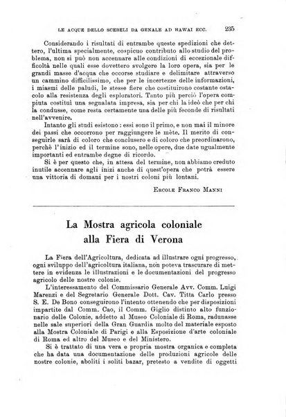 L'agricoltura coloniale organo dell'Istituto agricolo coloniale italiano e dell'Ufficio agrario sperimentale dell'Eritrea