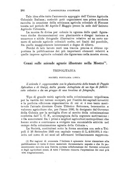 L'agricoltura coloniale organo dell'Istituto agricolo coloniale italiano e dell'Ufficio agrario sperimentale dell'Eritrea