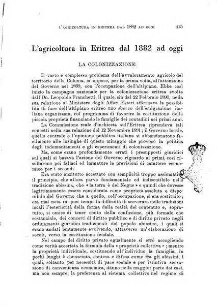 L'agricoltura coloniale organo dell'Istituto agricolo coloniale italiano e dell'Ufficio agrario sperimentale dell'Eritrea