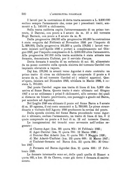 L'agricoltura coloniale organo dell'Istituto agricolo coloniale italiano e dell'Ufficio agrario sperimentale dell'Eritrea