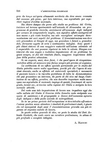 L'agricoltura coloniale organo dell'Istituto agricolo coloniale italiano e dell'Ufficio agrario sperimentale dell'Eritrea