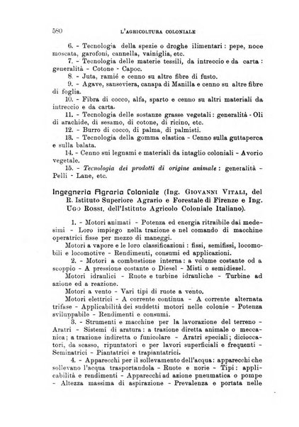 L'agricoltura coloniale organo dell'Istituto agricolo coloniale italiano e dell'Ufficio agrario sperimentale dell'Eritrea