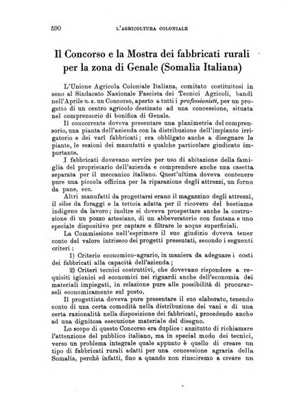 L'agricoltura coloniale organo dell'Istituto agricolo coloniale italiano e dell'Ufficio agrario sperimentale dell'Eritrea