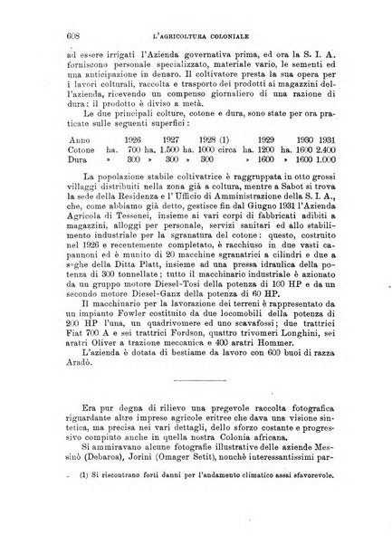 L'agricoltura coloniale organo dell'Istituto agricolo coloniale italiano e dell'Ufficio agrario sperimentale dell'Eritrea