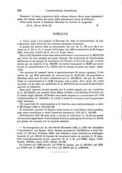 L'agricoltura coloniale organo dell'Istituto agricolo coloniale italiano e dell'Ufficio agrario sperimentale dell'Eritrea