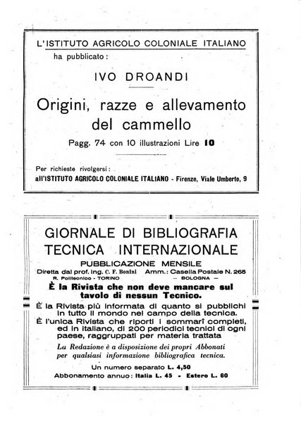 L'agricoltura coloniale organo dell'Istituto agricolo coloniale italiano e dell'Ufficio agrario sperimentale dell'Eritrea