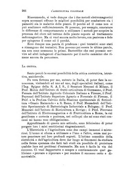 L'agricoltura coloniale organo dell'Istituto agricolo coloniale italiano e dell'Ufficio agrario sperimentale dell'Eritrea