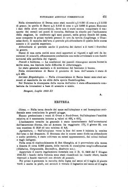 L'agricoltura coloniale organo dell'Istituto agricolo coloniale italiano e dell'Ufficio agrario sperimentale dell'Eritrea