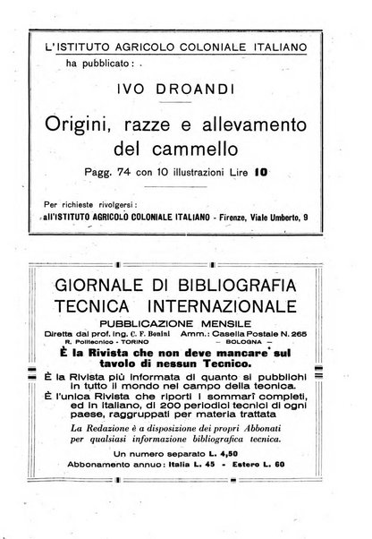 L'agricoltura coloniale organo dell'Istituto agricolo coloniale italiano e dell'Ufficio agrario sperimentale dell'Eritrea